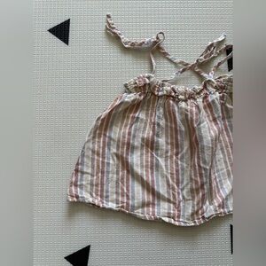 Rylee + Crew|Baby girl,toddler Striped Linen Sleeveless Top in pastel stripes•••